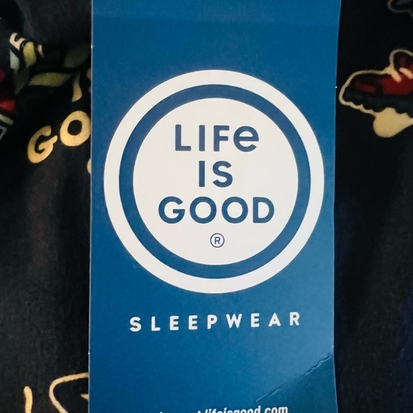 Life Is Good Women’s Pajama Bottoms - Navy Blue with Christmas Print Size L NWT - Picture 4 of 10